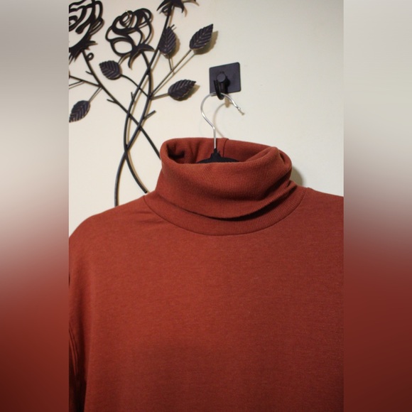 Young Fabulous & Broke Asymmetric Orange Turtleneck Sweater Dress Extra Small - Picture 4 of 13